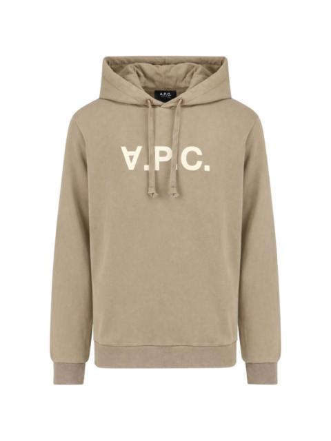 A.P.C. logo-print hoodie