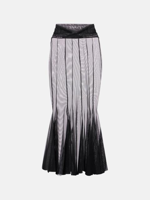 NENSI DOJAKA Mila tulle midi skirt