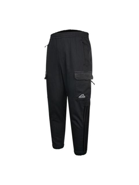 adidas Men's adidas Cargo Pocket Elastic Waistband Casual Sports Pants/Trousers/Joggers Black HD0353