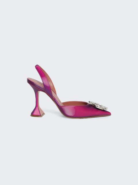 Amina Muaddi Begum Shadow Slingback Pumps Purple | REVERSIBLE