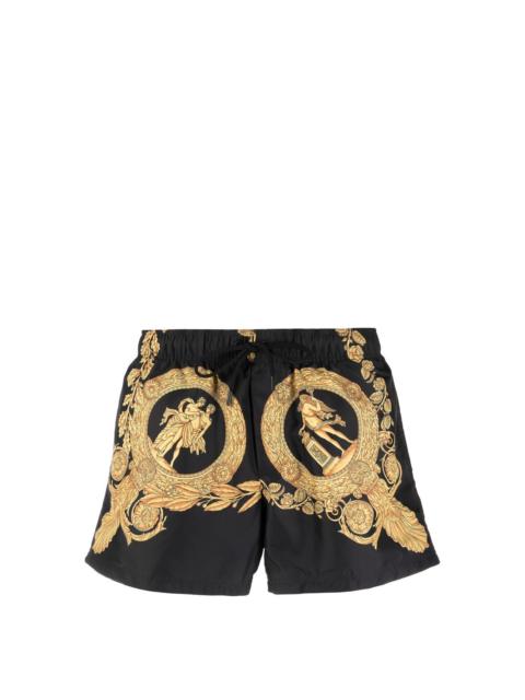 baroque-print swim shorts