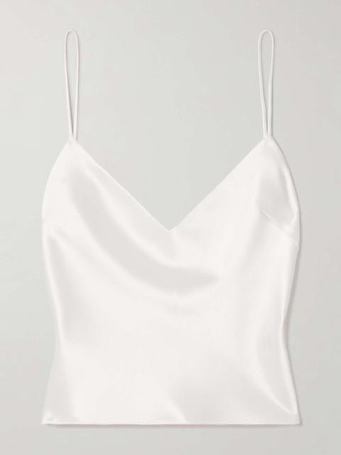 GALVAN Ischia satin camisole Off-white