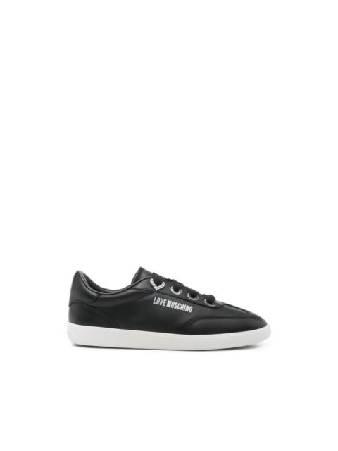 Moschino logo-detail leather sneakers