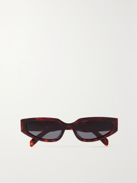 CELINE Triomphe cat-eye acetate sunglasses Brown