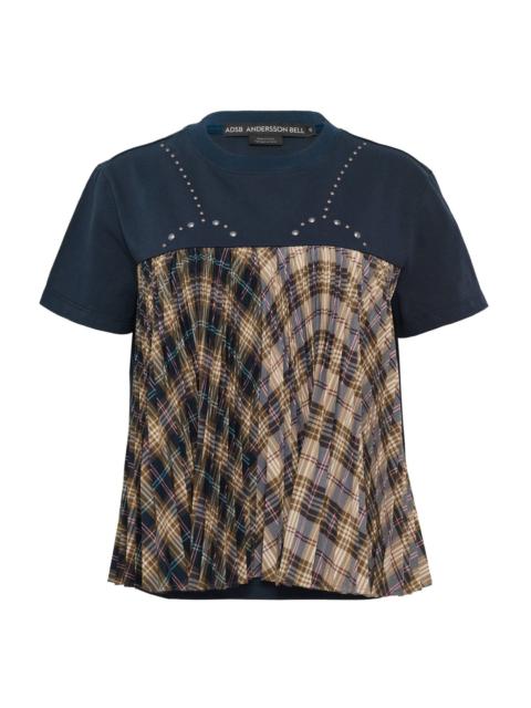 Andersson Bell Studded Pleats Hybrid Top