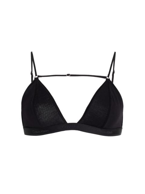 NENSI DOJAKA Nensi Dojaka for Calvin Klein Modal-Cashmere Triangle Bra black