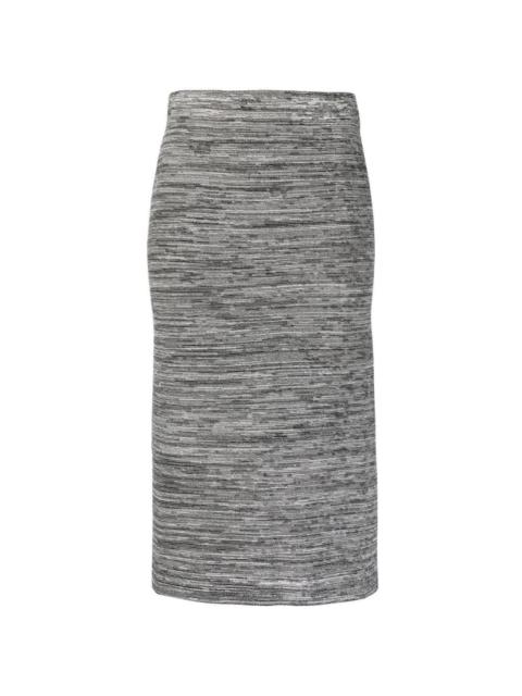 marl knit midi skirt