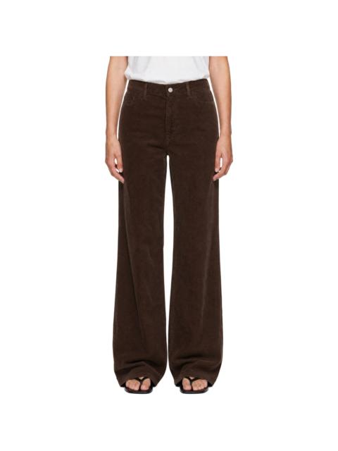 ssstein Brown Relaxed Fit Vintage Corduroy Trousers