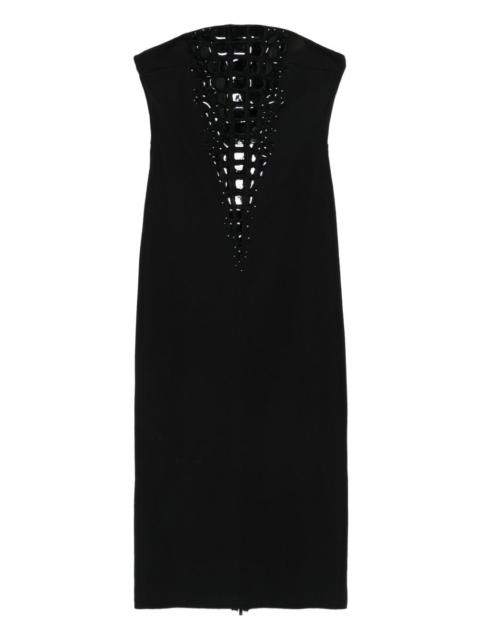 David Koma strapless panelled dress