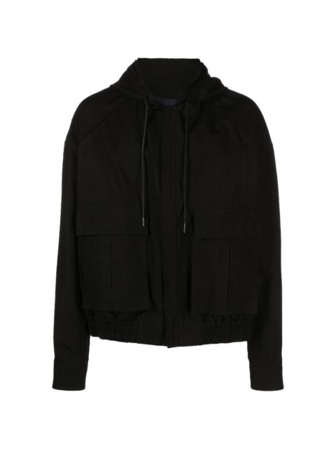 drawstring hooded jacket