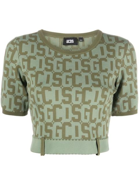 GCDS Matilda monogram cropped top