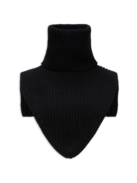 Moncler ribbed knit wool neck warmer