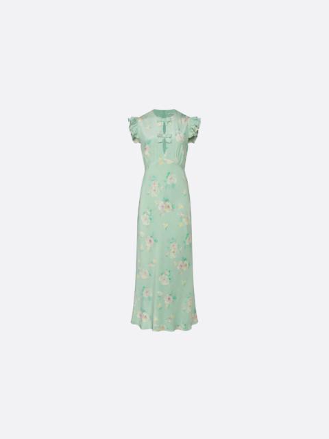Alessandra Rich MIDI DRESS WITH RUFFLED SLEEVES