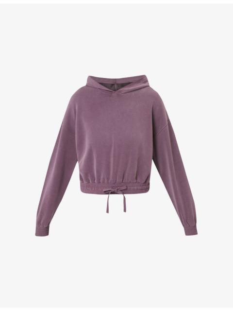 Sweaty Betty Sand Wash CloudWeight Cropped Stretch-Jersey Hoody