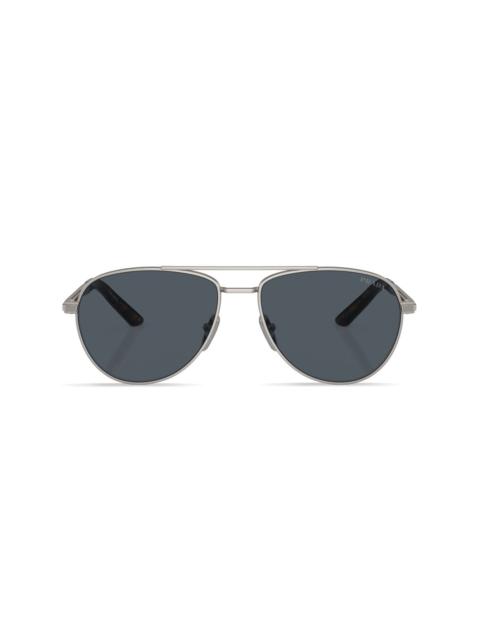 logo-print pilot sunglasses