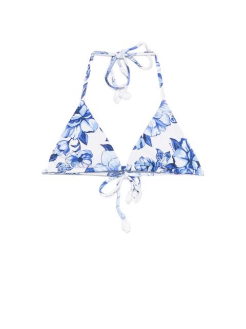 FARM RIO FARM RIO PORCELAIN CHITA TRIANGLE BIKINI TOP