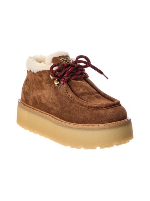 Prada Prada Logo Suede Loafer