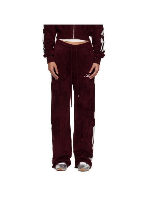 AMIRI Burgundy Bones Track Pants