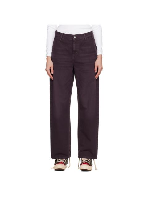 Carhartt Burgundy Pierce Trousers