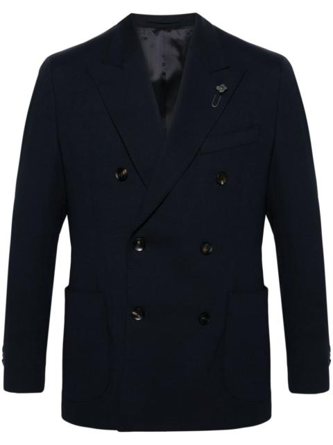 LARDINI double-breasted wool blazer