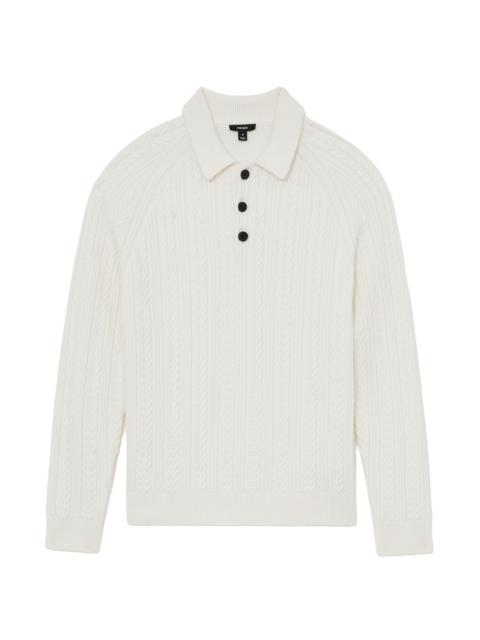 REISS Men's Evesham Cable-Knit Sweater - Winter White