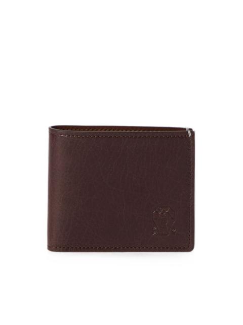 Brunello Cucinelli brushed leather wallet