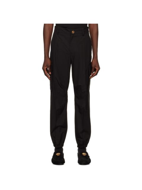 VERSACE Black Medusa 'La Greca' Cargo Pants