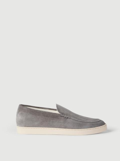 Brunello Cucinelli Chevron-effect suede slip-ons