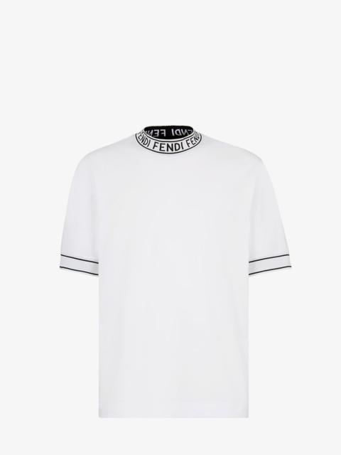 FENDI White cotton T-shirt