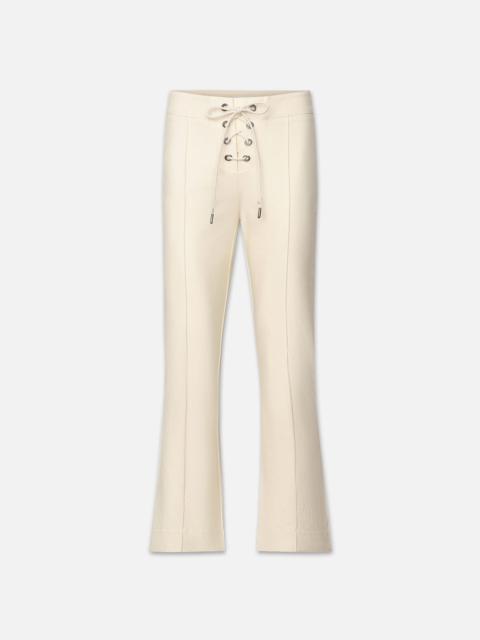 FRAME Lace Up Ankle Trouser in Cream