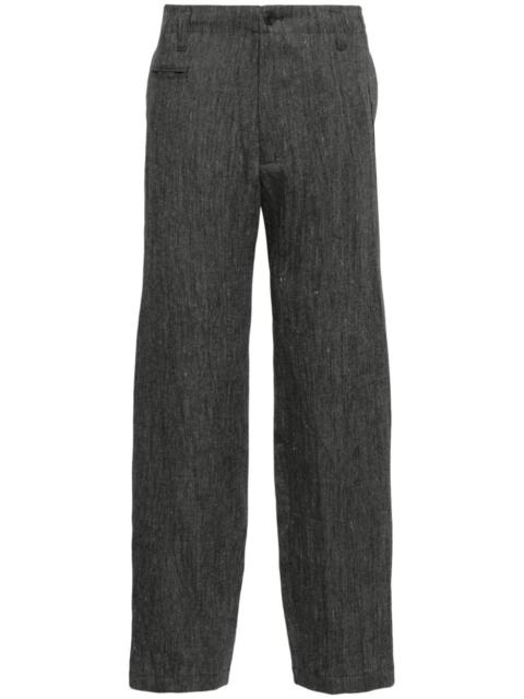 Yohji Yamamoto tapered linen trousers