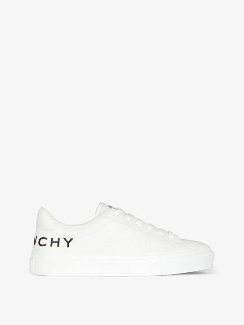 Givenchy CITY SPORT SNEAKERS IN LEATHER WITH PRINTED GIVENCHY LOGO