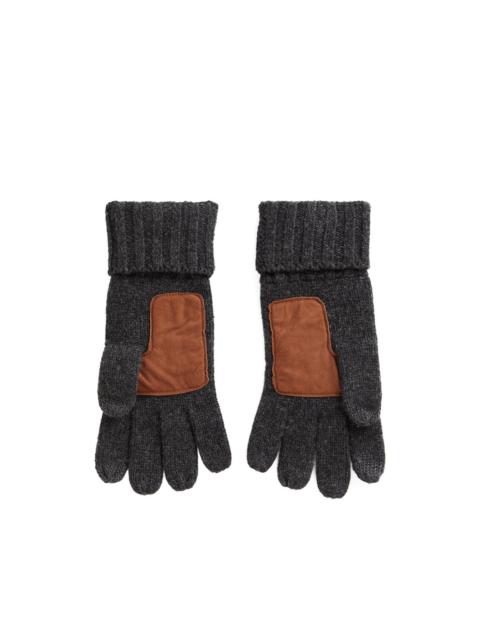 Polo Ralph Lauren leather-palm merino-wool gloves