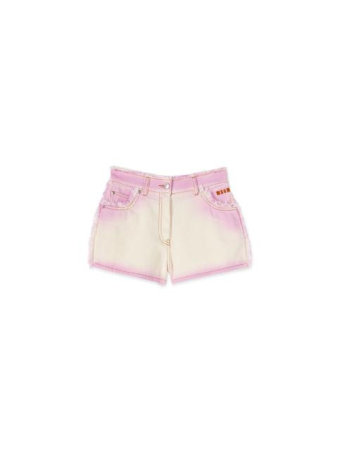 MSGM Faded bull treatment 5 pocket shorts