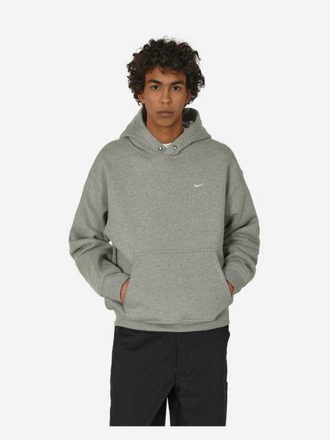 Nike Solo Swoosh Thermo Fleece Hooded Sweatshirt Dark Grey Heather