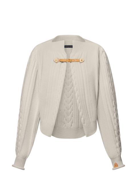 Louis Vuitton Cable Knit Strap Cardigan