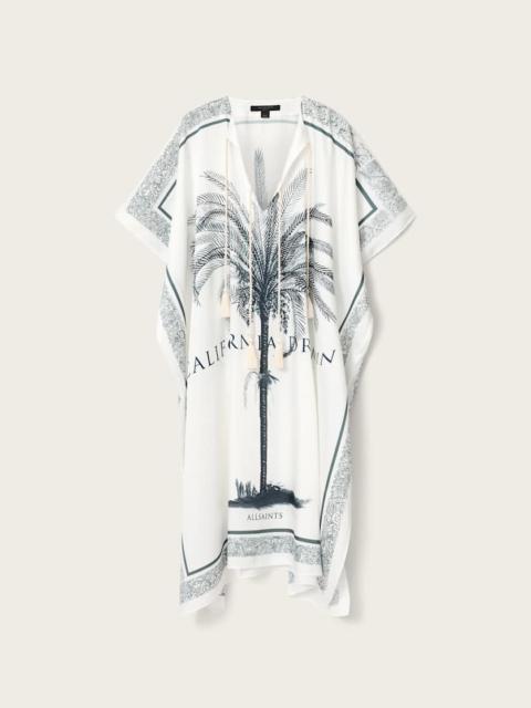 ALLSAINTS TESS KAFTAN PRINTED MIDI DRESS
