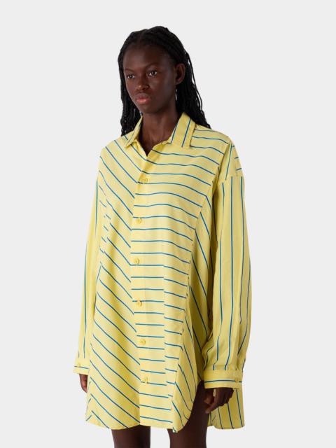 SUNNEI MEGA OVER SHIRT W/ CUTS / yellow stripes