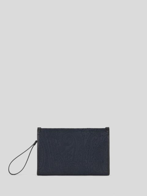 Etro LARGE NYLON JACQUARD POUCH