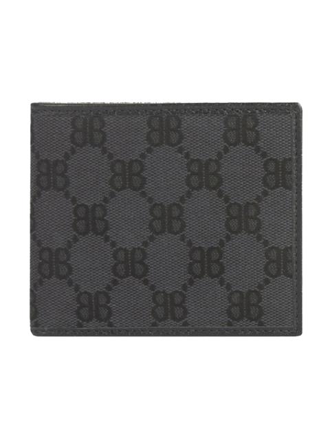 GUCCI Gucci x Balenciaga The Hacker Project Bi-Fold Coin Wallet Black