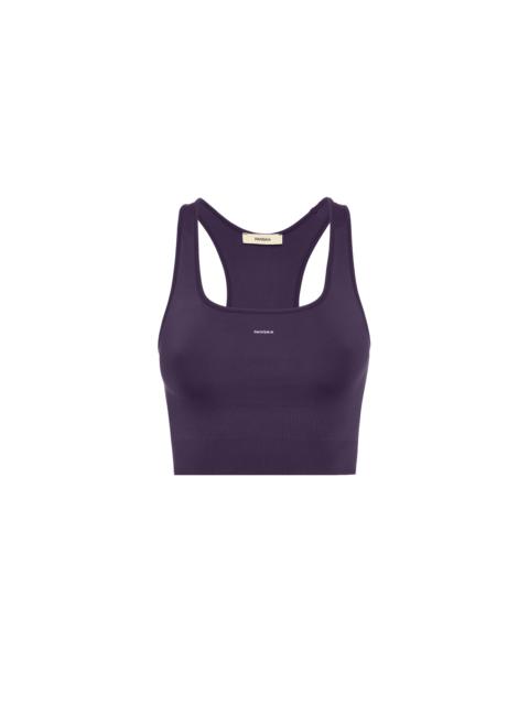 Womens Plant-Stretch Compressive Sports Bra - Blackberry Purple