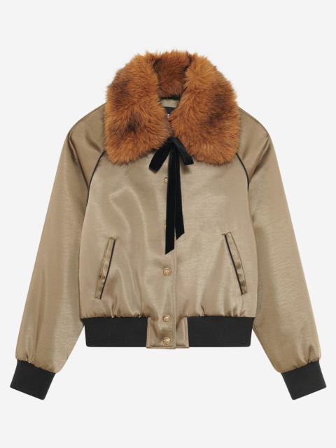 The Kooples KHAKI SATIN JACKET
