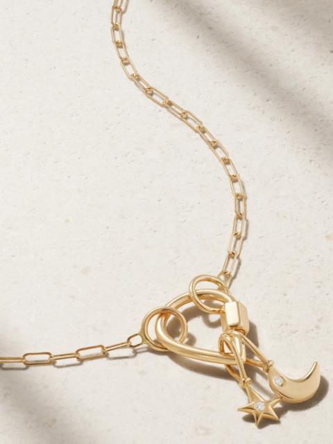 MARLA AARON 18-karat Gold Diamond Necklace