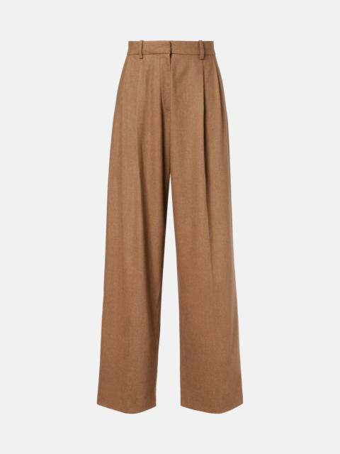 KHAITE August high-rise wool straight pants