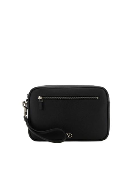 Valentino VLogo leather clutch