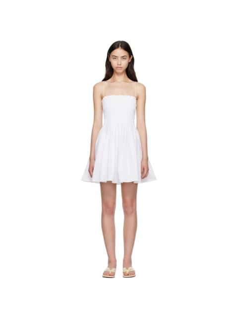 MATTEAU White Shirred Bodice Minidress
