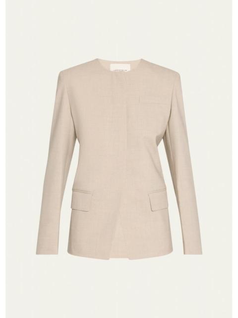 Lafayette 148 New York Stretch Wool Fitted Blazer