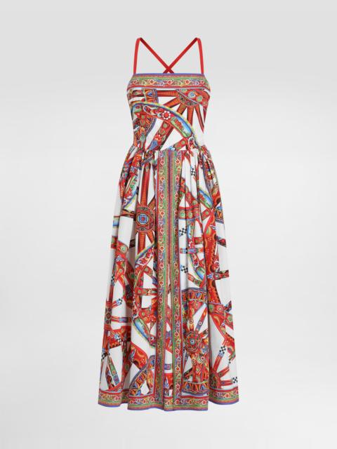 Dolce & Gabbana Carretto-print poplin short dress