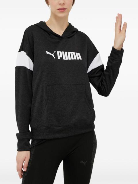 PUMA Fit Tech logo-panelled hoodie