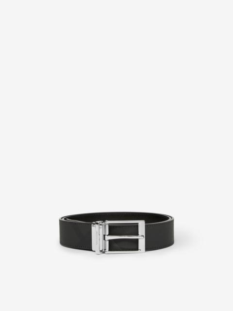 Burberry Reversible Charcoal Check and Leather Belt